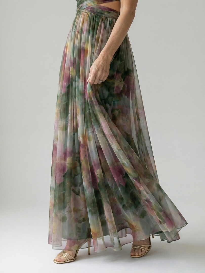 Isel | Maxi šaty se zavinovacím živůtkem
