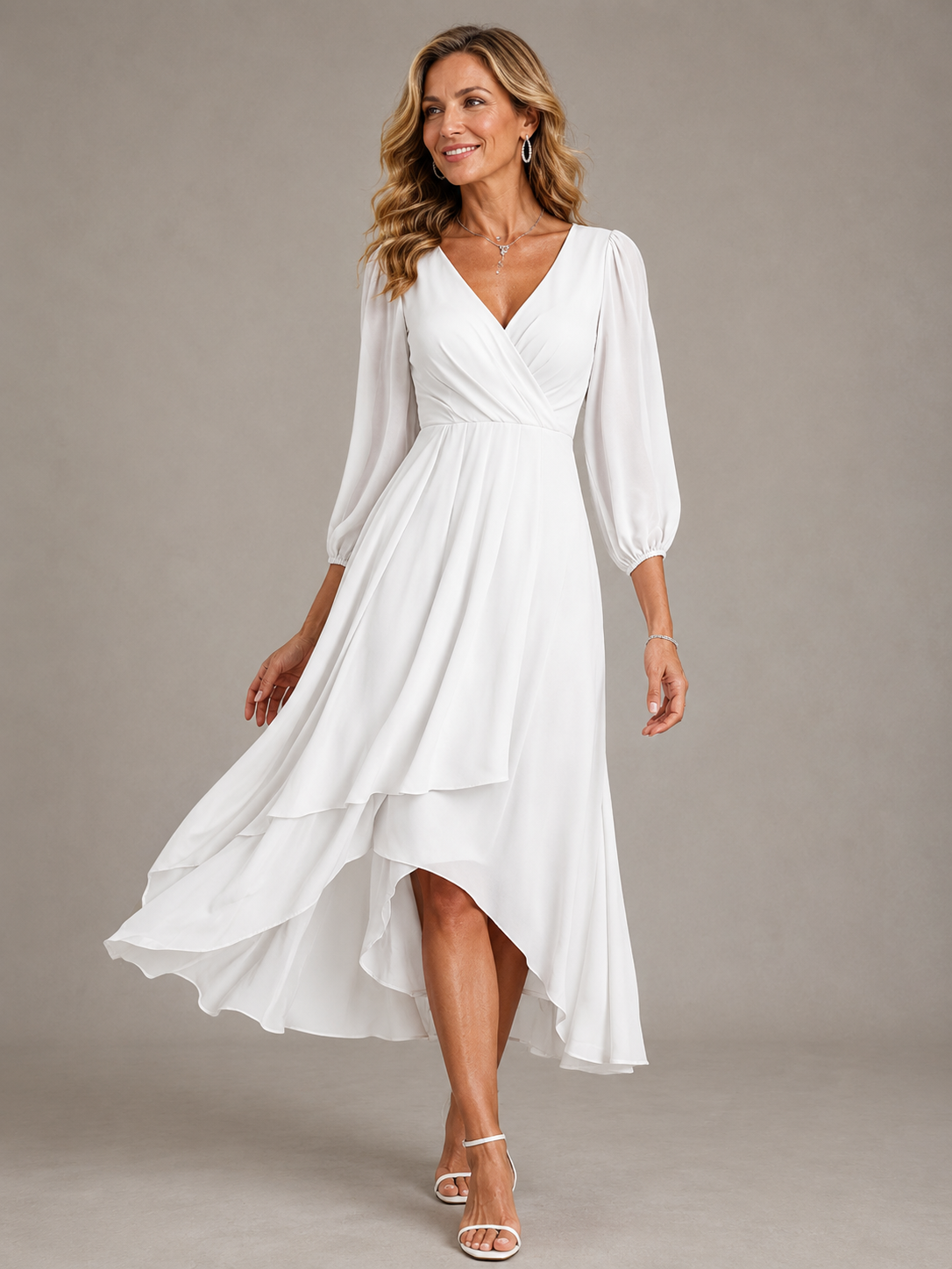 Mia™ | Elegantní dlouhé šaty s výstřihem do V