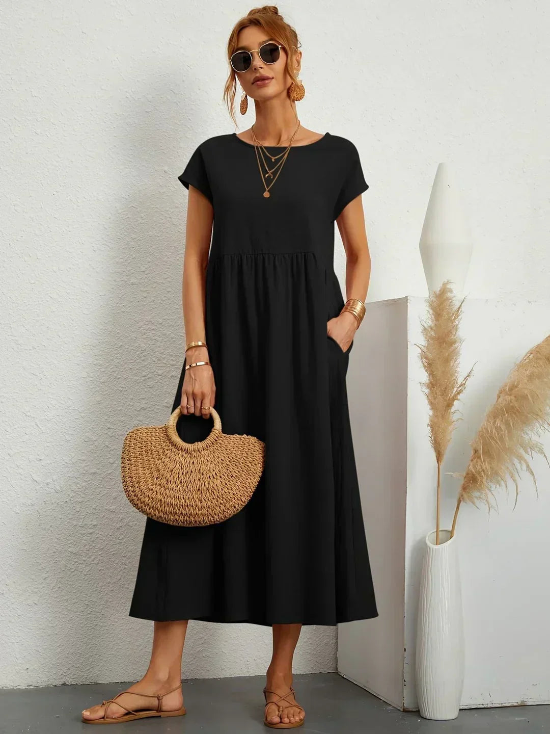 Gabrielle™ | Splývavé midi šaty s nadčasovou elegancí