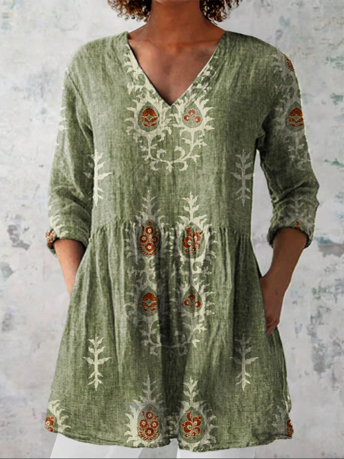 Elise | Prodloužená halenka s výstřihem do V
