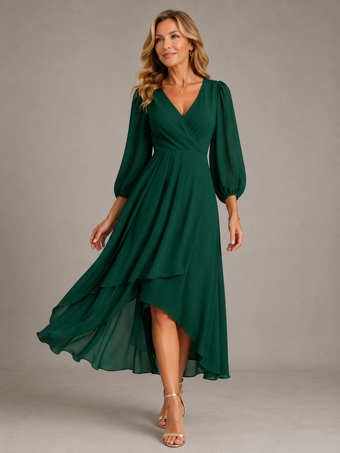 Mia™ | Elegantní dlouhé šaty s výstřihem do V