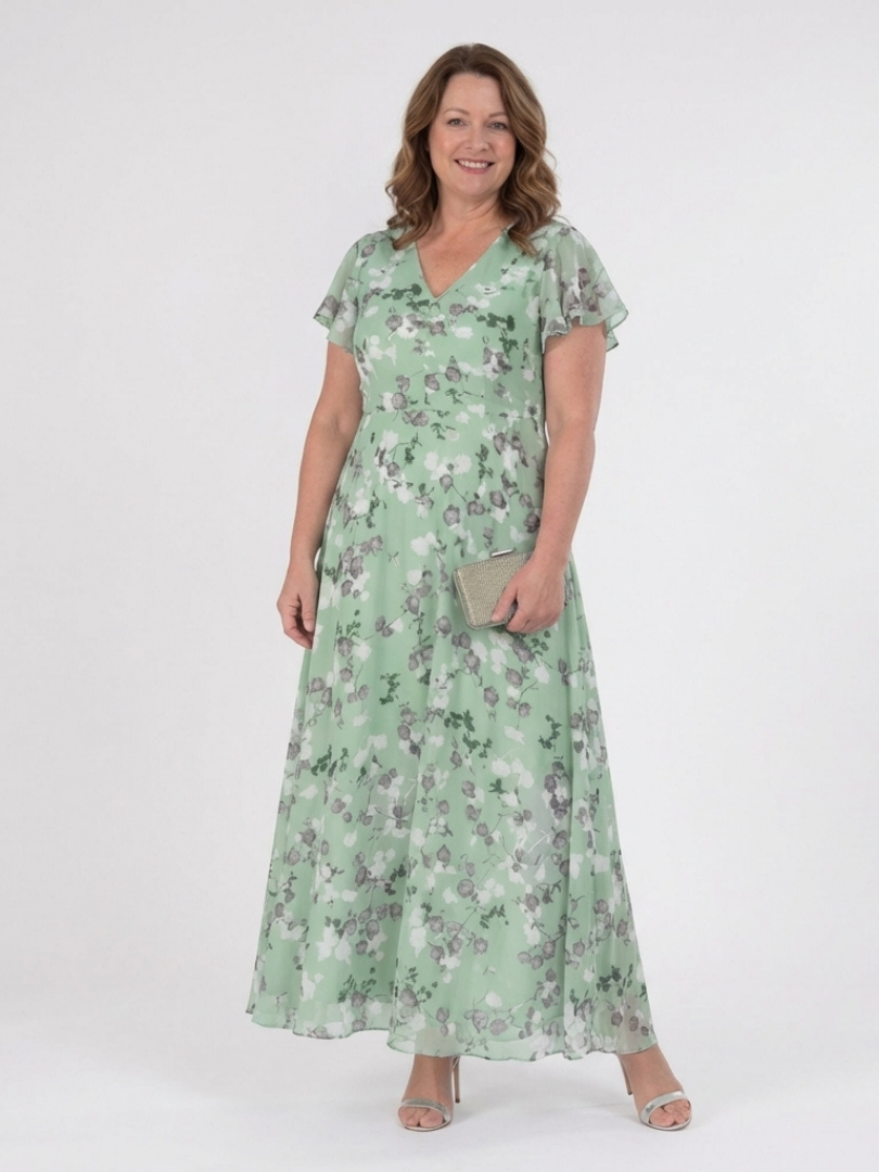 Ismeria | Květinové maxi šaty z chiffon